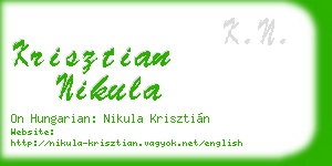 krisztian nikula business card
